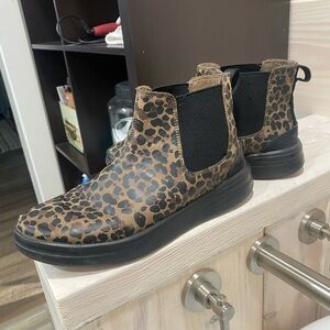 Hey Dude Leopard Print Ankle Boots